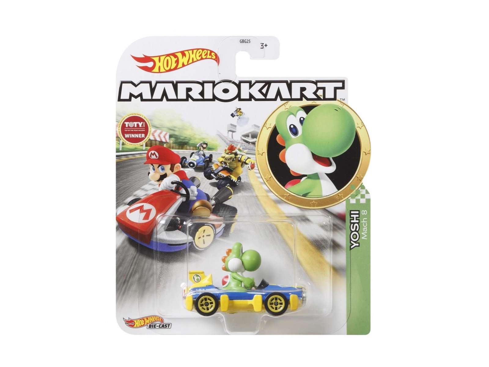 K B Mariokart Hot Wheels Bil Med Yoshi Fra Super Mario Hos Superhelten Leget J