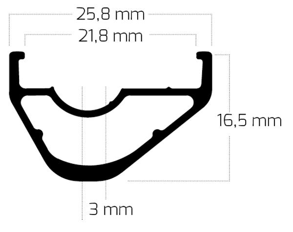 RYDE Rim Edge 22 27,5″ Inside width: 22