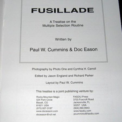 FUSILLADE - Paul W. Cummins & Doc Eason