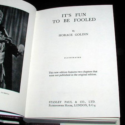 IT´S FUN TO BE FOOLED - Horace Goldin