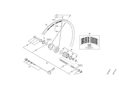 Shimano eger 270mm lang til hjul model WH-MT55