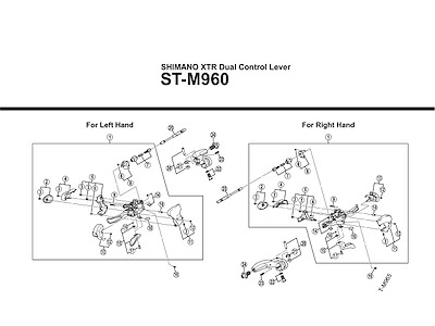 Shimano XTR dæksel til venstre skiftegreb model ST-M960