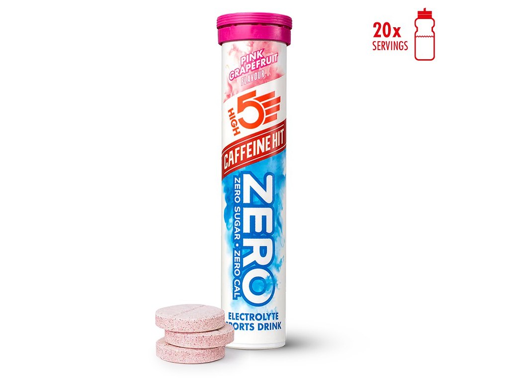 High5 Elektolyttabs Zero - Grapefrugt med koffein - 20 tabs 