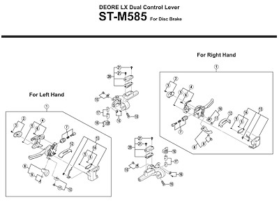 Shimano skiftegrebsenhed højre til ST-M585