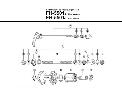 Shimano konus venstre til bagnav FH-5501-L