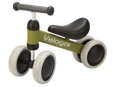 Velogo - Løbecykel - 4 hjul - Grøn