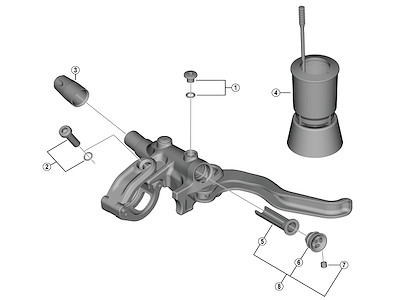 Shimano Alivio membranenhed til bremsegreb model BL-M4100