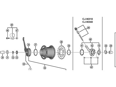 Shimano Nexus Non-turn skive 9R lys grøn til gearnav model SG-C3001-7C