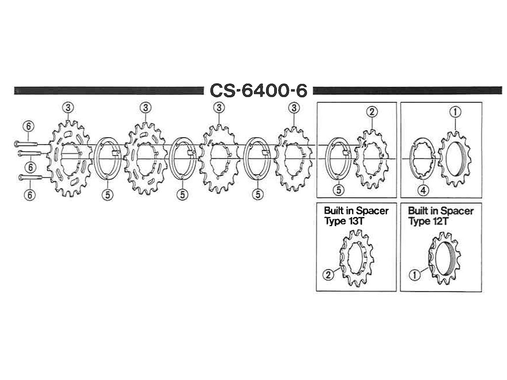 Shimano Ultegra klinge 25 tands til UG kassette 6 eller 7 gear CS-6400