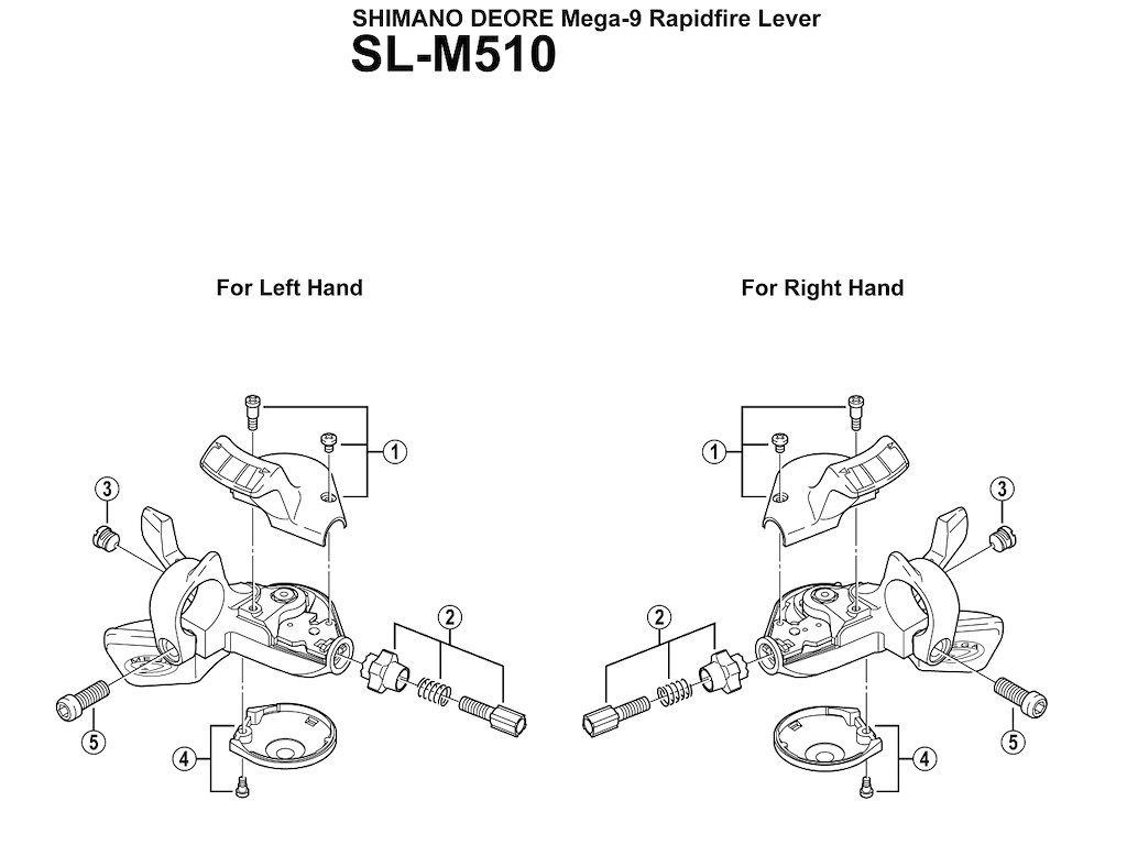 Shimano skiftegrebsindikator venstre til SL-M510