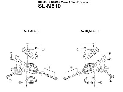 Shimano skiftegrebsindikator venstre til SL-M510