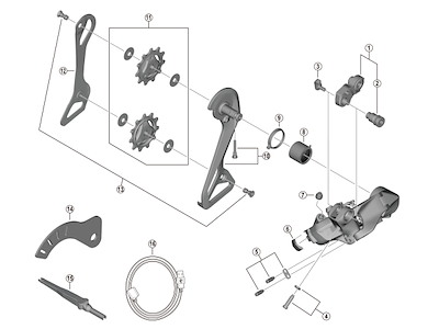 Shimano Dura Ace manchet til bagskifter model RD-R9250