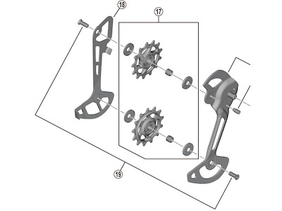 Shimano SLX inderplade til bagskifter model RD-M7120-SGS type