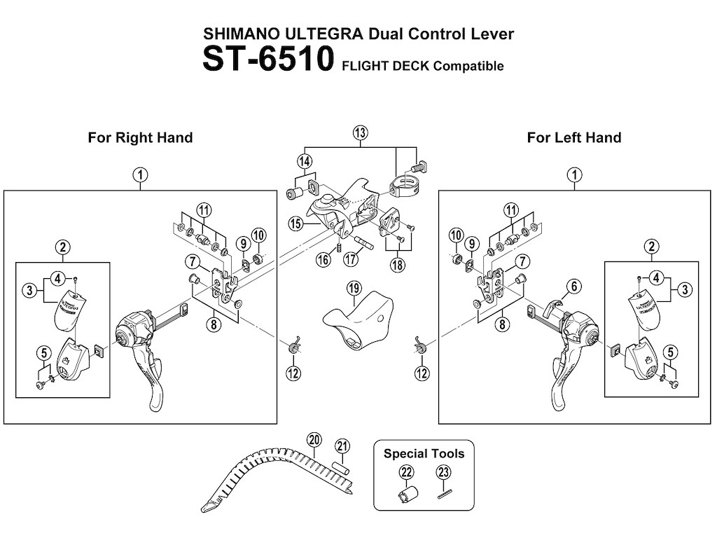 Shimano Ultegra navneplade venstre ST-6510