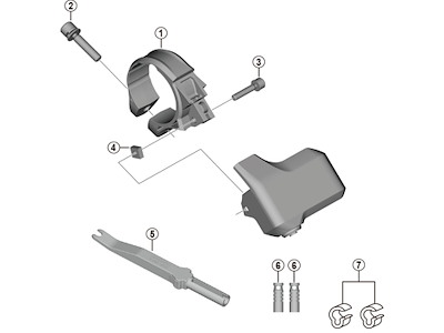 Shimano holder med møtrik type B 35mm til model SC-E7000
