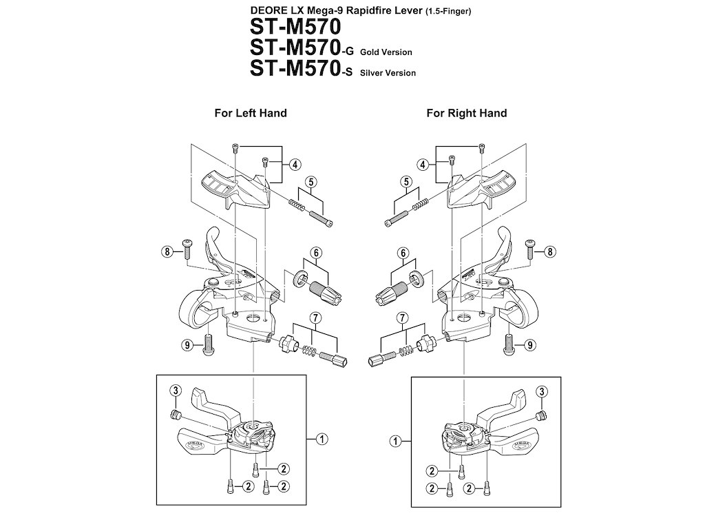 Shimano skiftegrebsenhed venstre til ST/SL-M570