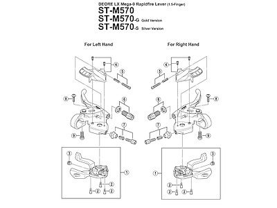Shimano skiftegrebsenhed venstre til ST/SL-M570