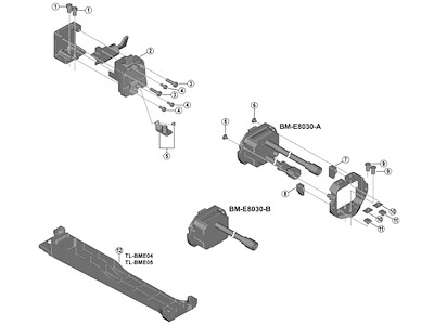 Shimano Steps nedre monteringsgummi højre til batteriholder model BM-E8030/8031