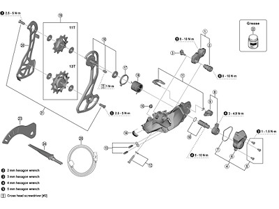 Shimano GRX yderplade til bagskifter model RD-RX825