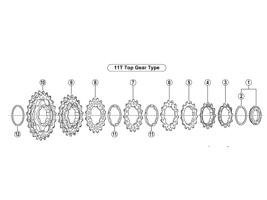 Shimano mellemskive 2,35 mm til kassette CS-7800