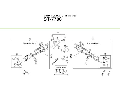Shimano Dura ACE dæksel til højre skiftegreb model ST-7700
