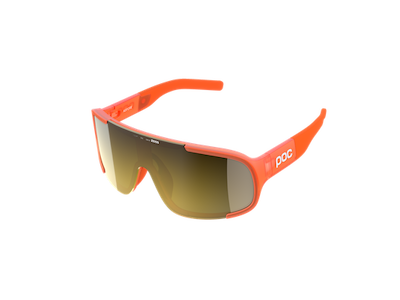 POC Aspire Cykelbriller - Flou Orange Translucent/Clarity Road/Partly Sunny Gold