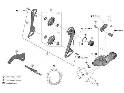 Shimano Ultegra P-Tension fjeder til bagskifter model RD-R8150