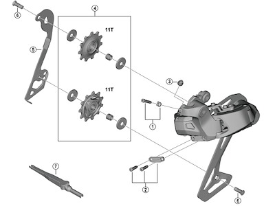 Shimano Cues inderplade til bagskifter model RD-U6070