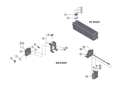 Shimano Steps gummiholder til batteriholder model BM-E8020
