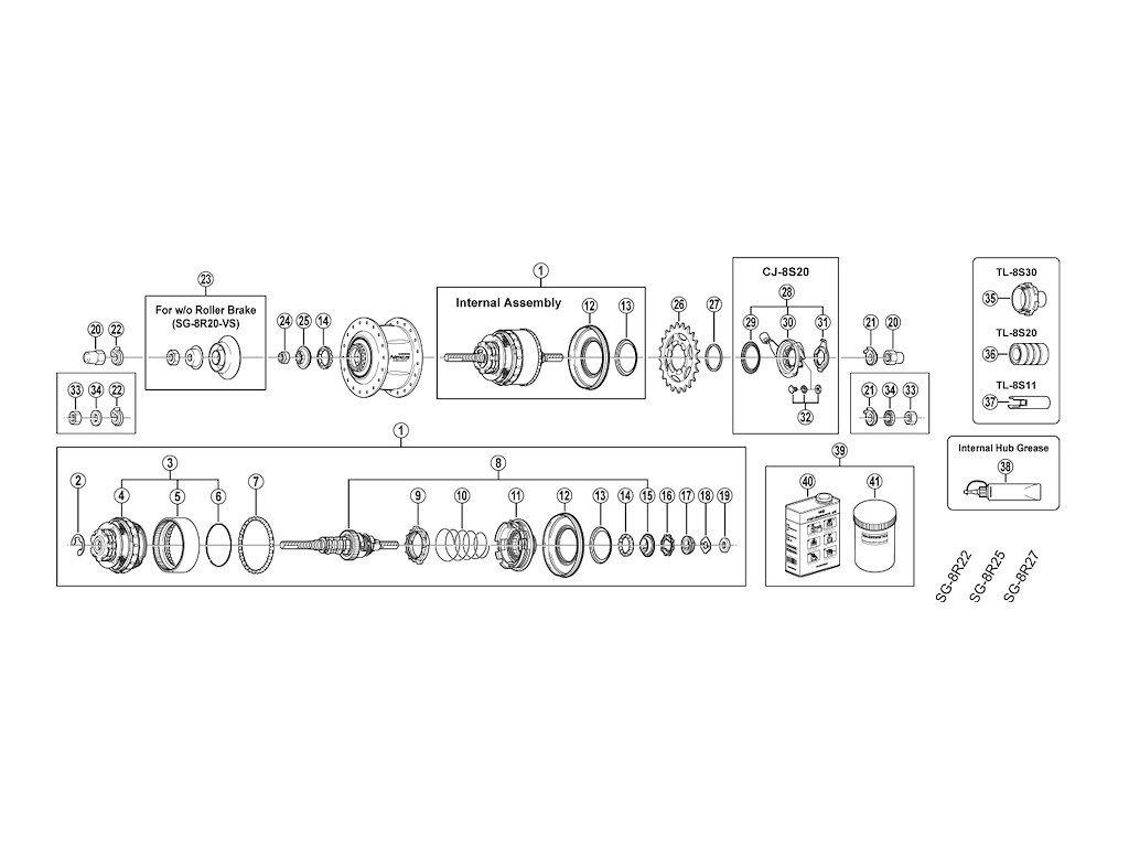 Shimano Nexus 8 - låseskive til SG-8R20