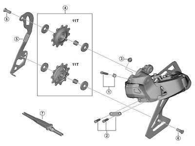 Shimano Cues inderplade til bagskifter model RD-U6050