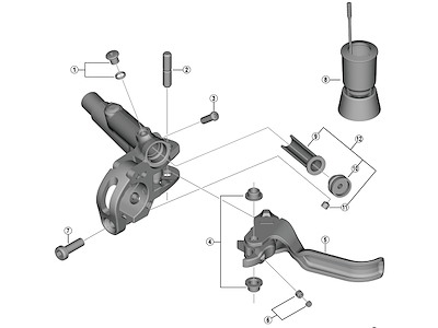 Shimano Saint membranenhed til bremsegreb model BL-M820