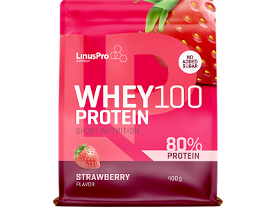 LinusPro Whey100 - Jordbær - 400g