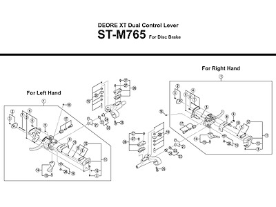 Shimano skiftegrebsenhed venstre til ST-M765