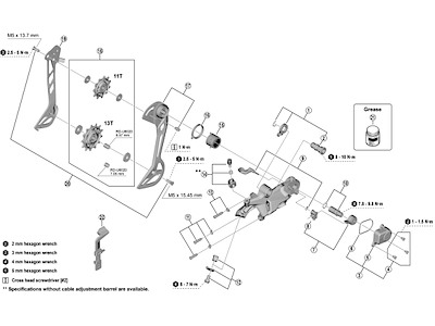 Shimano Cues inderplade til bagskifter model RD-U8020-SGS type