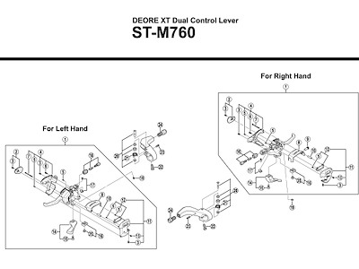 Shimano skiftegrebsenhed venstre til ST-M760