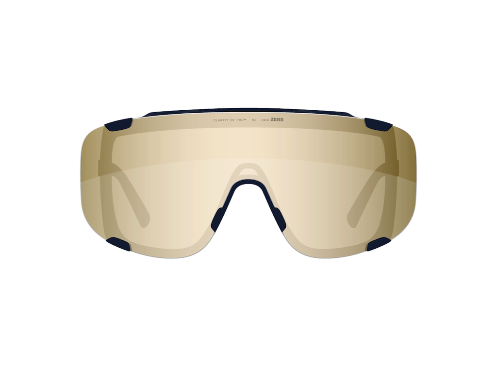 POC Devour Cykelbriller - Apatite Navy/Clarity Road/Partly Sunny Gold