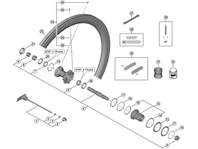 Shimano Dura Ace yder støvdæksel til baghjul model WH-R9200-C50-TU-R