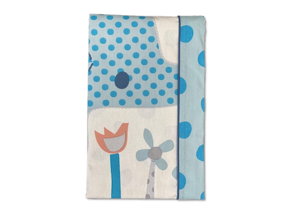 Sengesæt,junior 100x140cm Blå Elefant/Blomst