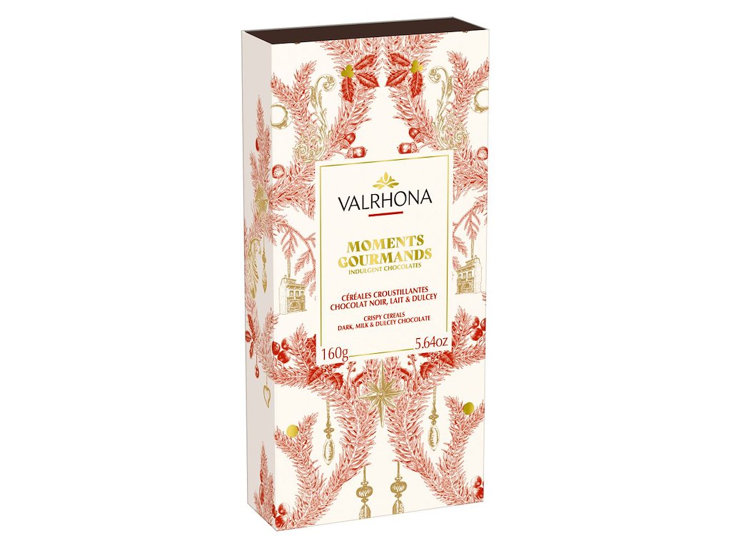 Valrhona Julemix af sprøde kiksekugler, 160g