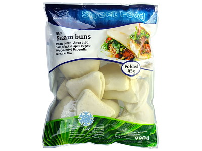 Bao Buns Folded White 45g22stk. 5x990g