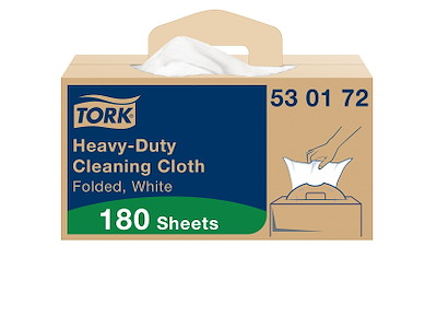 Aftørringsklud Tork W7 530172 hvid 180 stk