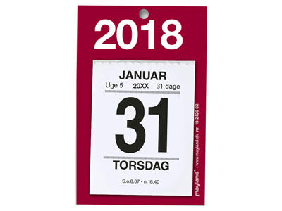 Afrivnings kalender