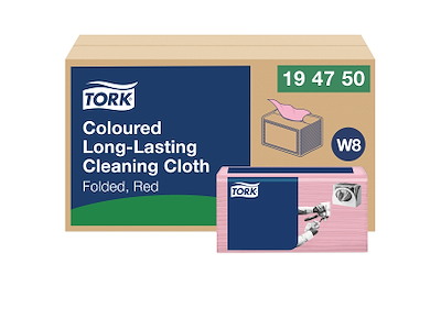 Aft&#248;rringsklud Tork W8 194750 Premium r&#248;d 40 stk.