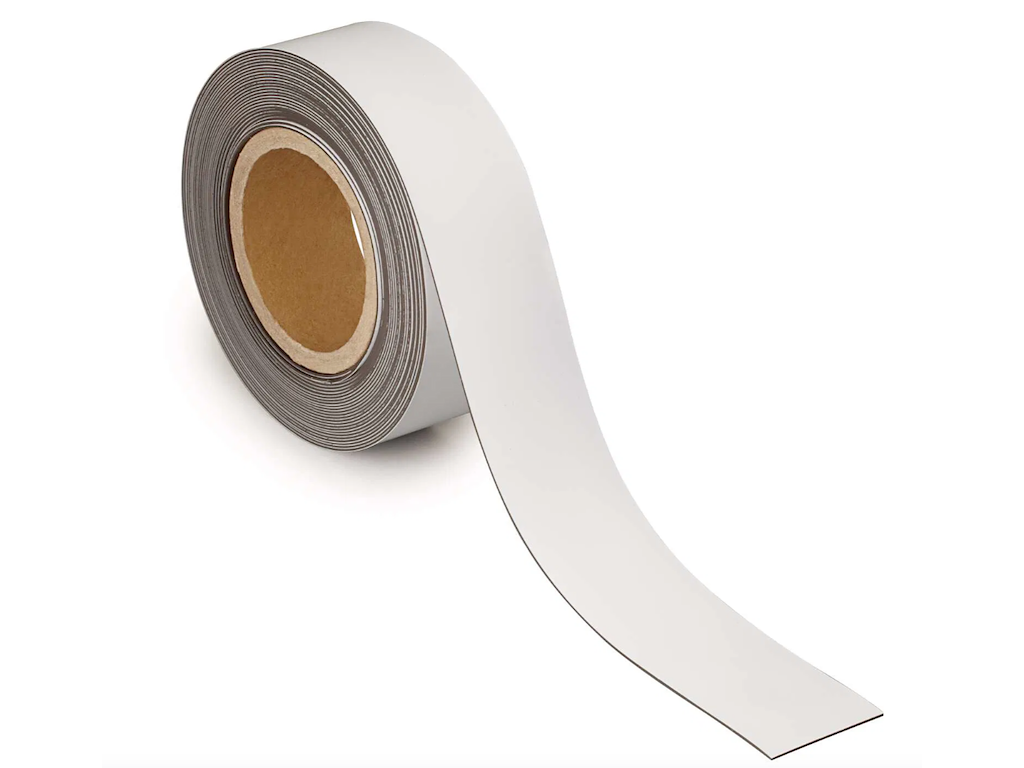 Magnetbånd 20 mm x 10 m hvid