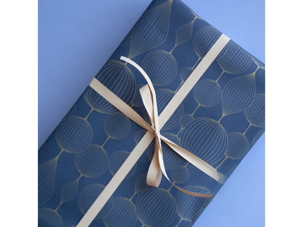 Gavepapir | Blue Spinner | 57 cm x 150 m