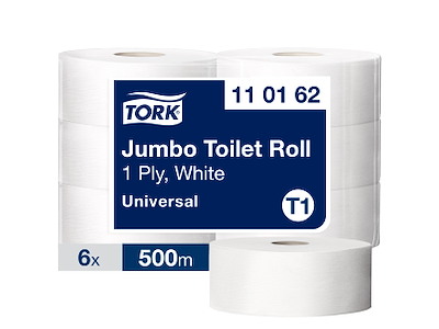 Toiletpapir Tork Jumbo T1 110162 1-lags 6 rl.