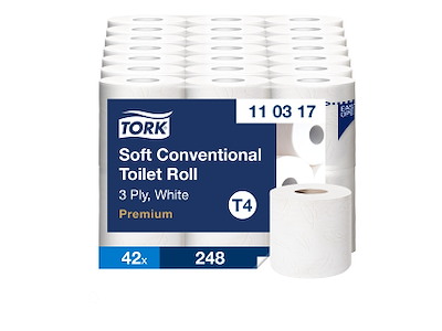 Toiletpapir Tork T4 110317 Premium 3-lags 42 rl. 