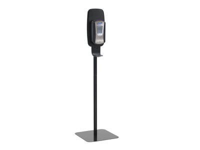 Gulvstander Purell sort/chrome
