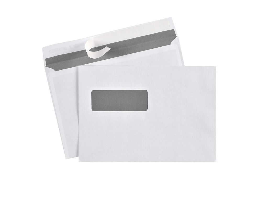 Kuverter M5 med rude 50 stk